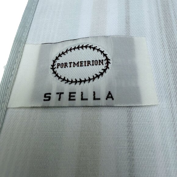 Portmeirion Stella Napkins Set of 6  Cotton Blue Brown Stripe - Picture 3 of 7